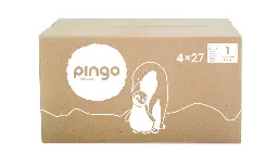 Nouveau - Pingo couches écologiques Taille 1 (2-5 kg) - boîte de 4 sachets x 27 unités