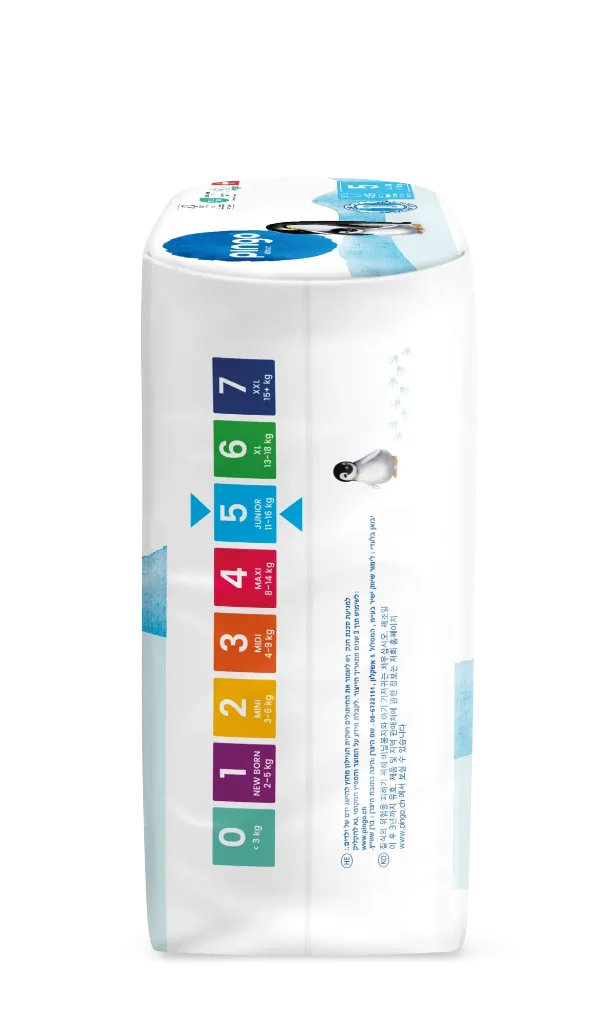 Nouveau - Pingo couches écologiques Taille 5 (11-16 kg) - boîte de 4 sachets x 36 unités