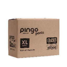 Pingo pants écologiques Taille 6 (16 kg+) - boîte de 6 sachets x 26 unités