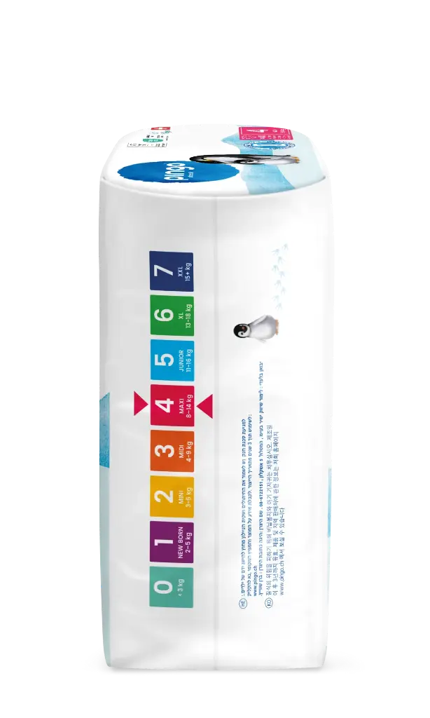 Nouveau - Pingo couches écologiques Taille 4 (8-14 kg) - boîte de 4 sachets x 40 unités