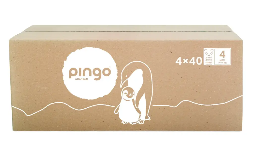 Nouveau - Pingo couches écologiques Taille 4 (8-14 kg) - boîte de 4 sachets x 40 unités