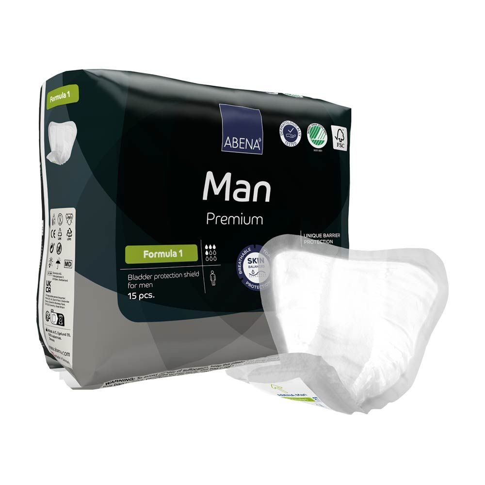 Abena Man Formula 1 - boîte de 12 sachets x 15 unités