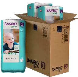 Bambo Nature Couches Taille 3 (4-8 kg) - Grand Format - boîte de 3 sachets x 52 unités