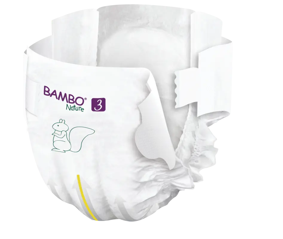 Bambo Nature Couches Taille 3 (4-8 kg) - Grand Format - boîte de 3 sachets x 52 unités