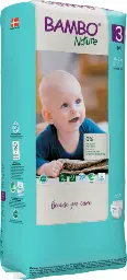 Bambo Nature Couches Taille 3 (4-8 kg) - Grand Format - boîte de 3 sachets x 52 unités