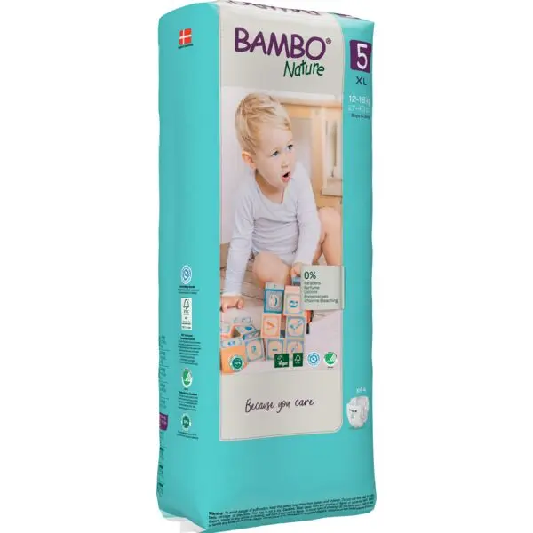 Bambo Nature Couches Taille 5 (12-18 kg) - Grand Format - boîte de 3 sachets x 44 unités