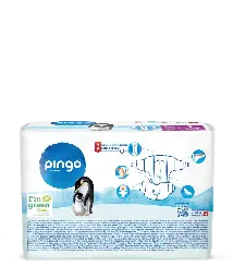 Nouveau - Pingo couches écologiques Taille 1 (2-5 kg) - boîte de 4 sachets x 27 unités