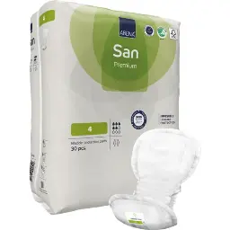 Abena San Taille 4 avec Ruban Adhésif Premium – boîte de 9 sachets x 30 unités