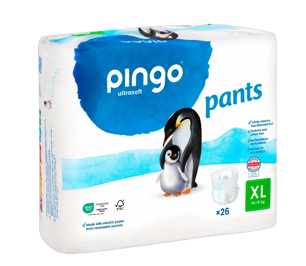 Pingo pants écologiques Taille 6 (16 kg+) - boîte de 6 sachets x 26 unités