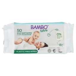 Bambo Nature Lingettes Humides - boîte de 14 sachets x 50 unités