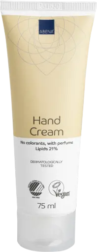 Abena Crème Mains 21 % Lipides - avec parfum – boîte de 12 tubes x 75 ml