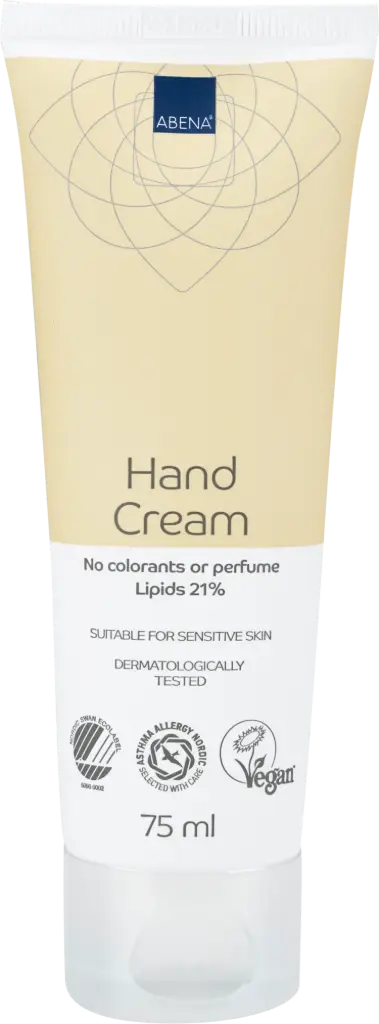 Abena Crème Mains 21 % Lipides - sans parfum – boîte de 12 tubes x 75 ml