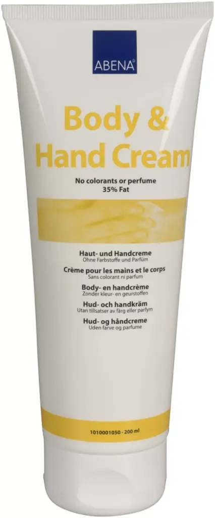 Abena Crème Corps et Mains 35 % Lipides – boîte de 12 tubes x 200 ml
