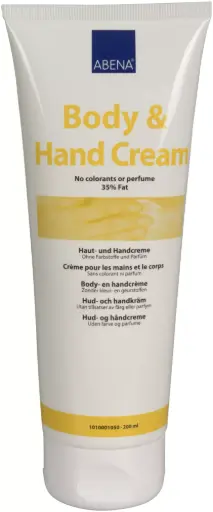 Abena Crème Corps et Mains 35 % Lipides – boîte de 12 tubes x 200 ml