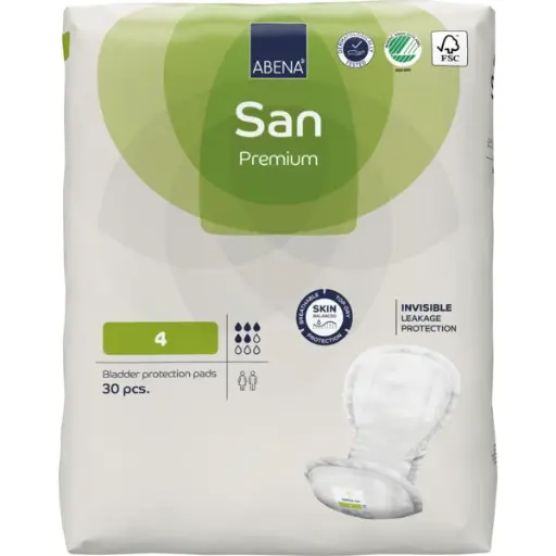 Abena San Taille 4 avec Ruban Adhésif Premium – boîte de 9 sachets x 30 unités