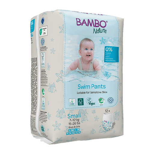 Bambo Nature couches de bain S (7-12kg) - boîte de 10 sachets x 12 unités