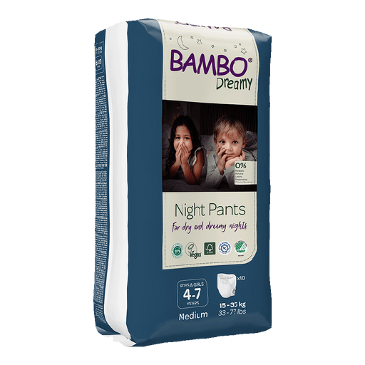 Bambo Dreamy pants de nuit M (15-35kg) - boîte de 6 sachets x 10 unités