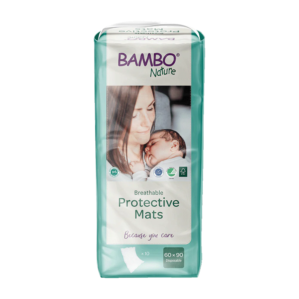 Bambo Nature protège-matelas 60x90cm - boîte de 8 sachets x 10 unités