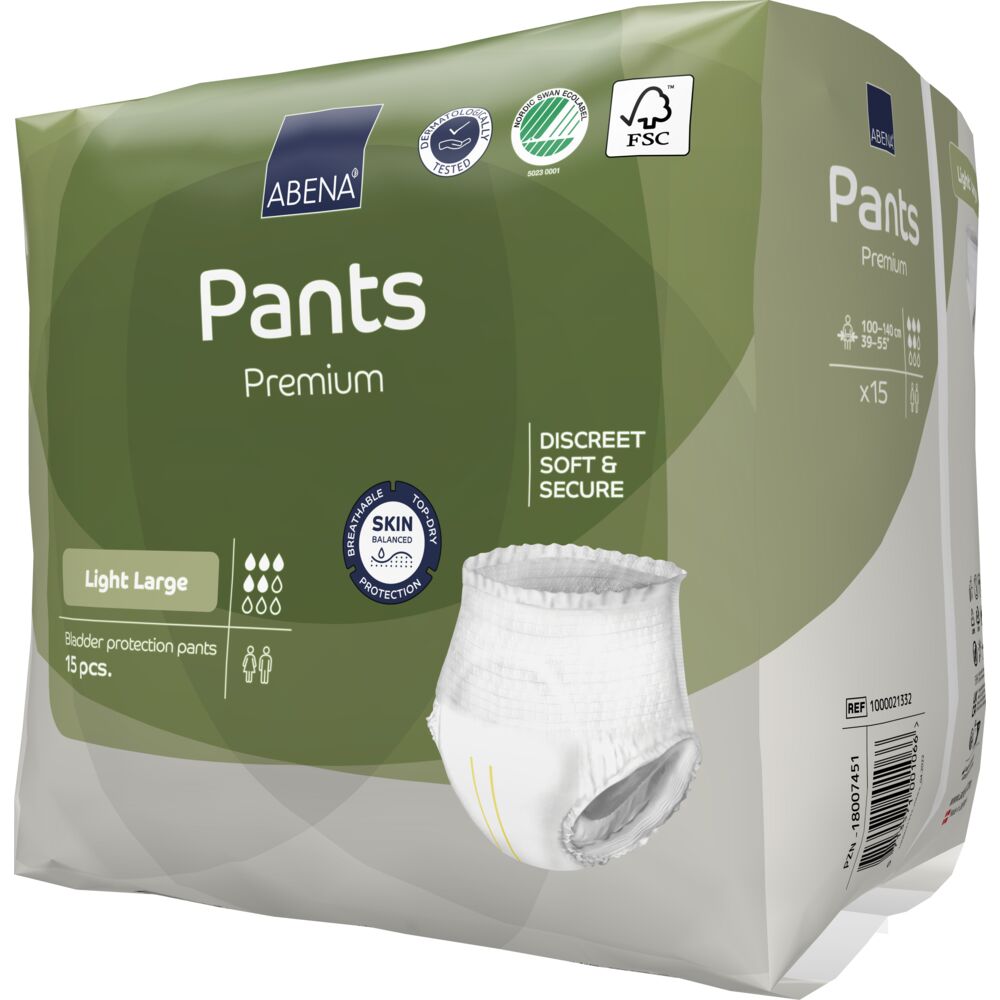 Abena Pants Premium Light taille L - boîte de 6 sachets x 15 unités