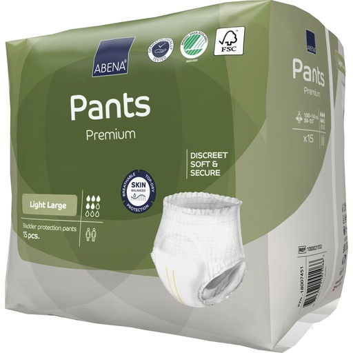 Abena Pants Premium Light taille L - boîte de 6 sachets x 15 unités