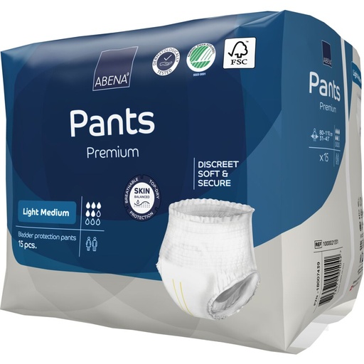 Abena Pants Premium Light taille M - boîte de 6 sachets x 15 unités