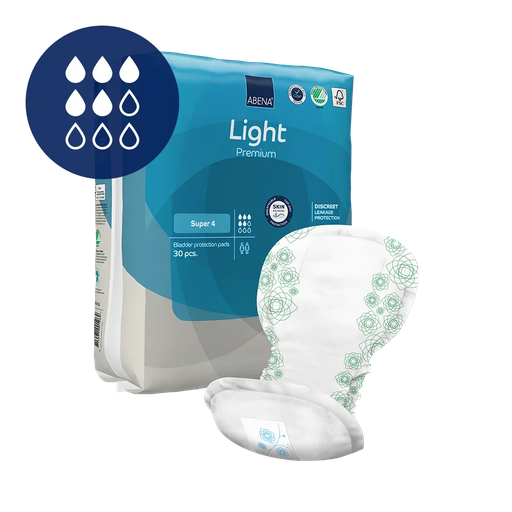 Abena Light Premium Super 4 - boîte de 9 sachets x 30 unités
