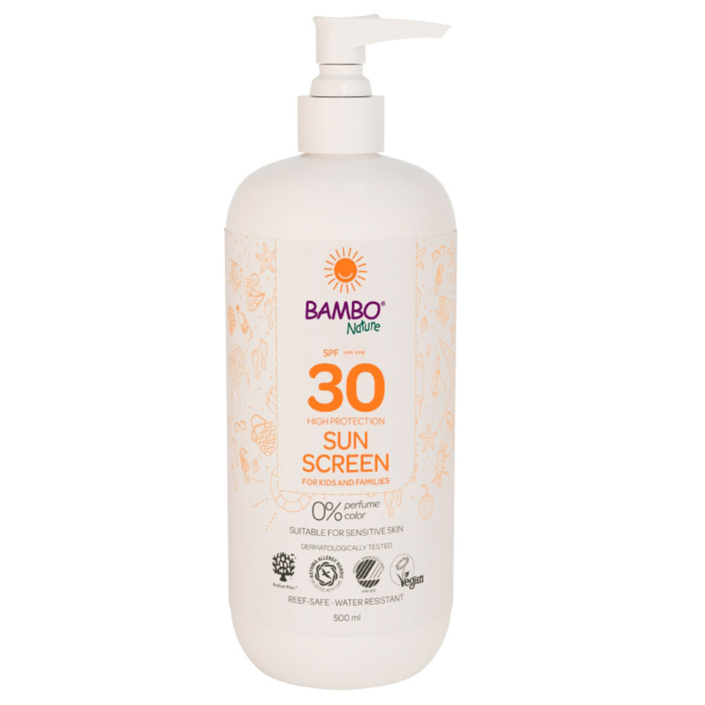 Bambo Nature crème solaire SPF30 - boîte de 6 flacons x 500ml
