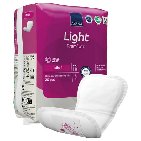 Abena Light Premium Mini 1 - boîte de 10 sachets x 20 unités